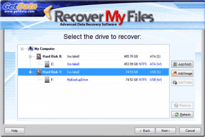 Screenshot of the application Recover My Files Data Recovery - #1