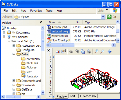 Screenshot of the application Explorer View for Windows Explorer - #2