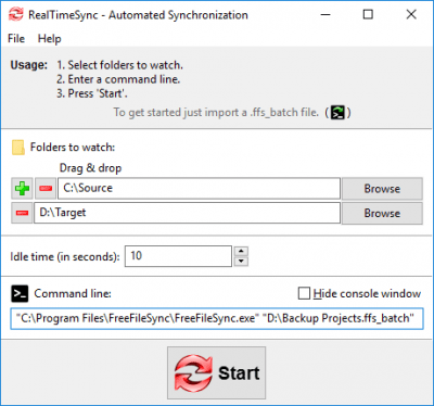 Screenshot of the application FreeFileSync for Windows - #3