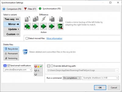 Screenshot of the application FreeFileSync for Windows - #7