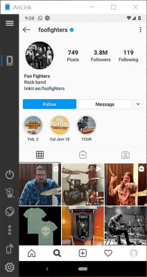 Screenshot of the application AnLink - #3