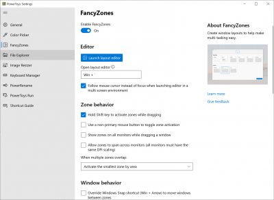 Screenshot of the application PowerToys - #3