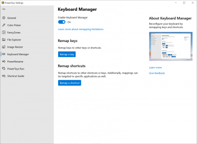 Screenshot of the application PowerToys - #6