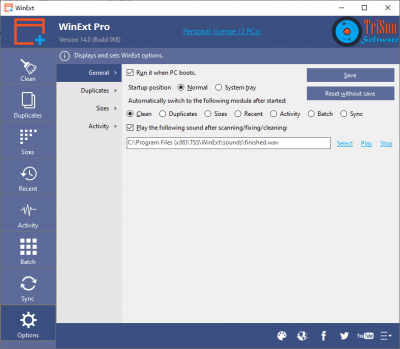 Screenshot of the application WinExt - #4