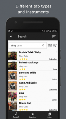 Screenshot of the application GuitarTab - #3