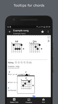 Screenshot of the application GuitarTab - #4