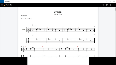 Screenshot of the application GuitarTab - #4