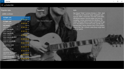 Screenshot of the application GuitarTab - #5