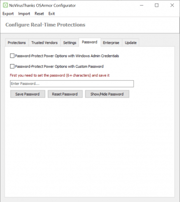 Screenshot of the application OSArmor - #4
