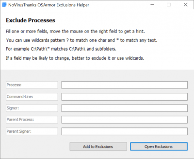 Screenshot of the application OSArmor - #5
