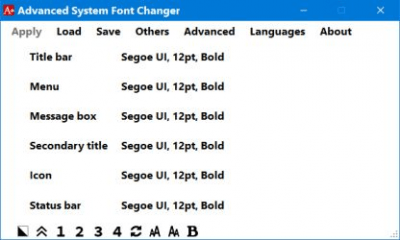 Screenshot of the application Advanced System Font Changer - #1