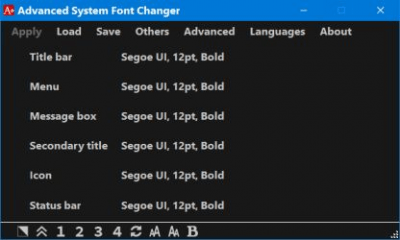 Screenshot of the application Advanced System Font Changer - #2