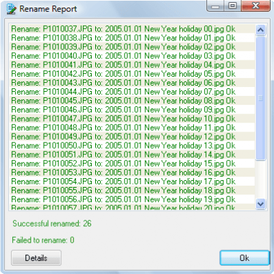 Screenshot of the application MIKLSOFT Professional Renamer - #9