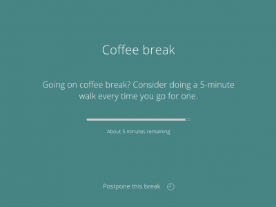 Screenshot of the application Stretchly - #5