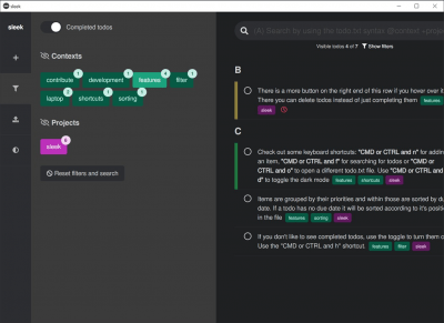 Screenshot of the application sleek - #3