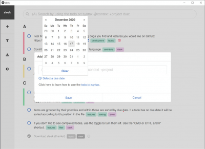 Screenshot of the application sleek - #4