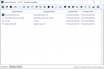 Screenshot of the application Daram Renamer - #1