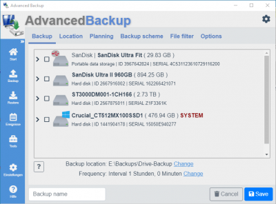 Screenshot of the application Advanced Backup Free - #5