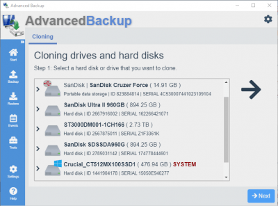 Screenshot of the application Advanced Backup Free - #9