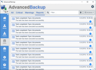 Screenshot of the application Advanced Backup Free - #11