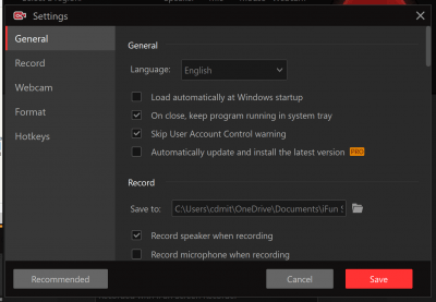 Screenshot of the application iFun Screen Recorder - #3