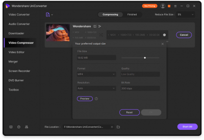 Screenshot of the application Wondershare UniConverter - #3