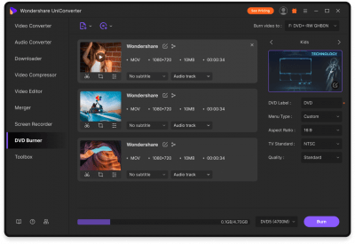 Screenshot of the application Wondershare UniConverter - #7