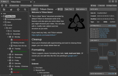 Screenshot of the application Trilium Notes - #2