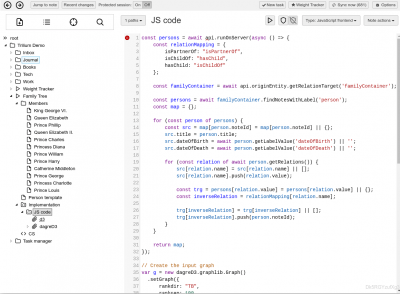 Screenshot of the application Trilium Notes - #3