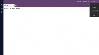 Screenshot of the application Modern Notepad - #5