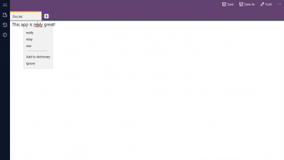Screenshot of the application Modern Notepad - #7