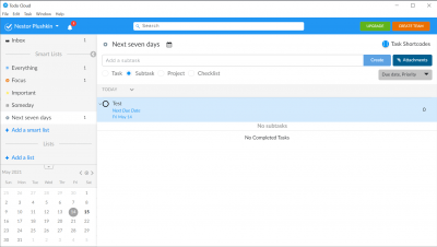 Screenshot of the application Todo Cloud - #1