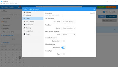 Screenshot of the application Todo Cloud - #4