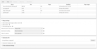 Screenshot of the application PDFsam Basic - #2