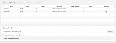 Screenshot of the application PDFsam Basic - #3