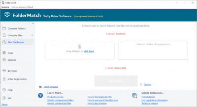 Screenshot of the application FolderMatch - #3