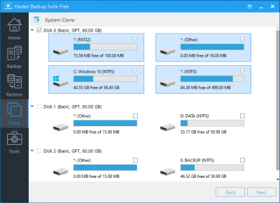 Screenshot of the application Hasleo Backup Suite - #2