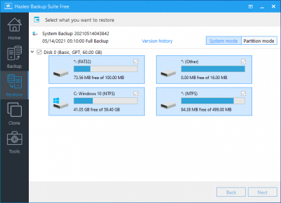 Screenshot of the application Hasleo Backup Suite - #3