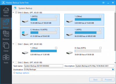Screenshot of the application Hasleo Backup Suite - #5