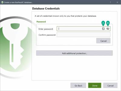 Screenshot of the application KeePassXC - #4