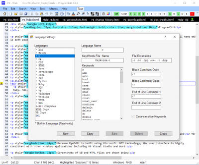 Screenshot of the application ProgramEdit - #1