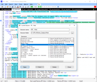 Screenshot of the application ProgramEdit - #7