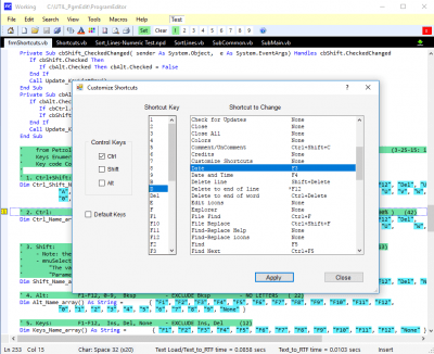 Screenshot of the application ProgramEdit - #8