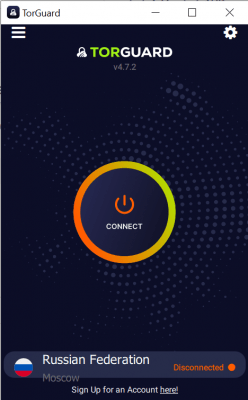 Screenshot of the application TorGuard - #1