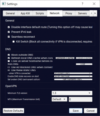 Screenshot of the application TorGuard - #5