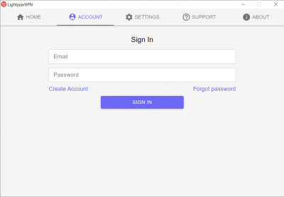 Screenshot of the application LightyearVPN - #3