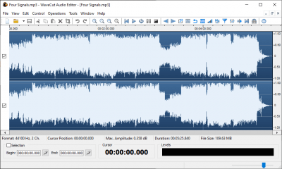 Screenshot of the application WaveCut Audio Editor - #1