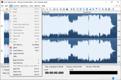 Screenshot of the application WaveCut Audio Editor - #2