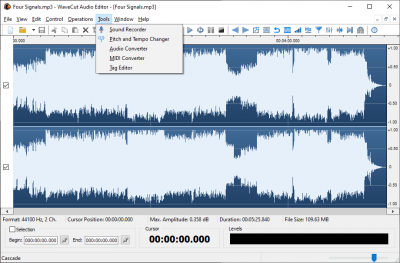 Screenshot of the application WaveCut Audio Editor - #4