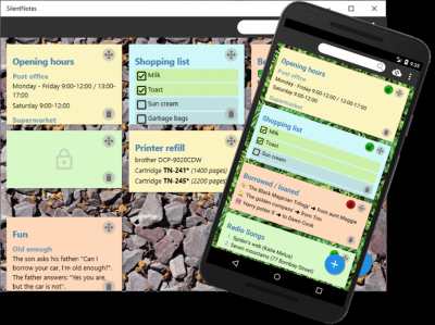 Screenshot of the application SilentNotes - #1